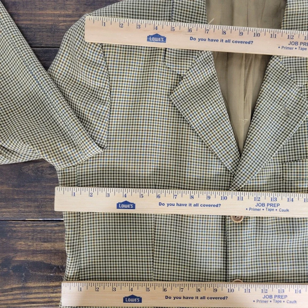 Charles‎ Dastier Mens Sport Coat Blazer Three Button Wool Polyester Beige 42R